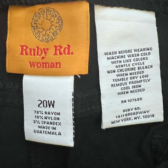 Ruby Rd Black Slacks - Picture 2 of 3